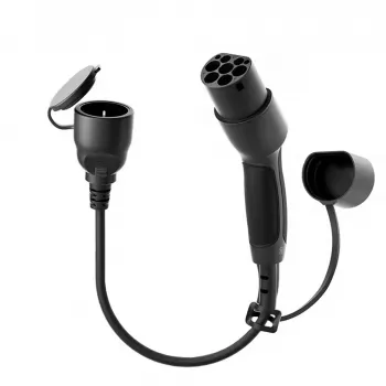 AKYGA AK-SC-E28 Type-2-Schuko adapterkábel EV töltőkhöz 16A 0,3m fekete