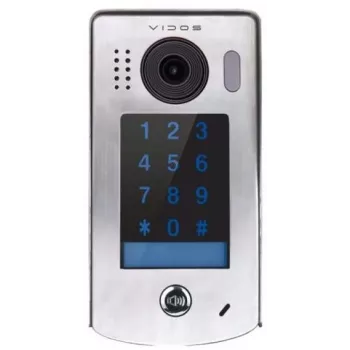 VIDOS DUO IP S302 videós kaputelefon RFID-vel, 2MP széles látószögű kamera, IP65 rozsdamentes acél, fali szerelés