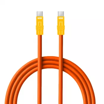 Newell USB-C - USB-C kábel 100W, 2m, szilikon, narancssárga-sárga