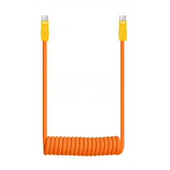 Newell USB-C to USB-C Cable 100 W, 1.5 m, Silicone, Spiral, Orange-Yellow