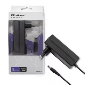 Qoltec 20W AC/DC tápegység 5V 4A 5,5x2,1mm dugó