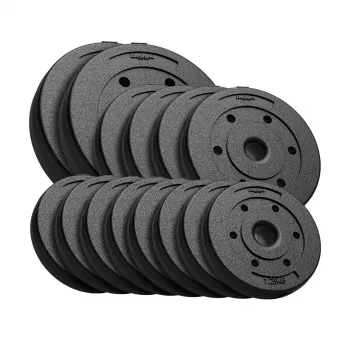 REBEL ACTIVE bitumen súlykészlet 30 kg (8 x 1,25 kg + 4 x 2,5 kg + 2 x 5 kg), 31 mm furat
