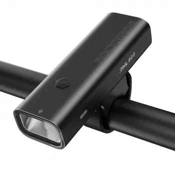 Rockbros 24710012001 első bringalámpa 800 lm USB-C-vel – USB-A kábel, fekete