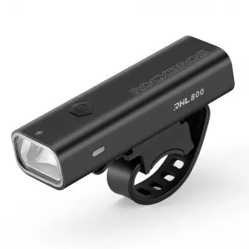 Rockbros 24710012001 első bringalámpa 800 lm USB-C-vel – USB-A kábel, fekete