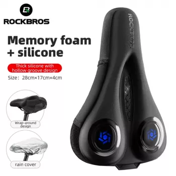 Rockbros LF044BL nyeregborítás esővédelemmel - fekete/kék