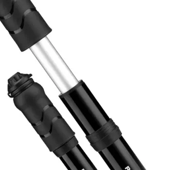 ROCKBROS 810PCS-HP mini kerékpáros kézipumpa rugalmas tömlővel Presta és Schrader szelepekhez - fekete