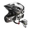 ROCKBROS TS-61 gyerek átalakítható full-face kerékpáros sisak levehető állvédővel, M méret (54-57 cm), szürke
