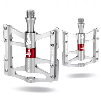 ROCKBROS JT410 4.10 lapos platform bringapedál 4 csapággyal - ezüst