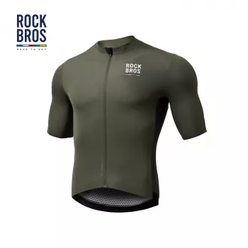 ROCKBROS férfi ROAD TO SKY rövid ujjú kerékpáros mez - zöld, L méret