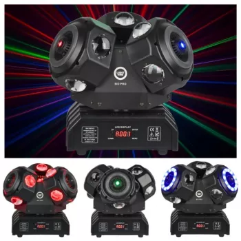 LIGHT4ME SID PRO 5 az 1-ben moving head lámpa beam-, wash-, strobe-, lézer- és gobo-effektekkel