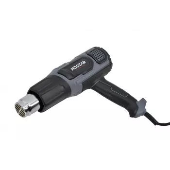 HOOZAR 2000W hőlégfúvó állítható hőmérséklettel, LCD-kijelzővel, 4 fúvókával és hordtáskával