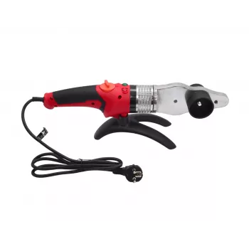 AWTOOLS 2000W műanyag csőhegesztő PVC PP PE PB PVDF PPR 20-63mm-hez, 6 PTFE fúvókával, állvánnyal, vágószerszámmal, kesztyűvel, táskával