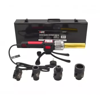 AWTOOLS 1200W tokos hegesztőgép PVC PP PE PB PPR csövekhez, 16-32mm, 4 fúvókapár, állítható termosztát, fémház