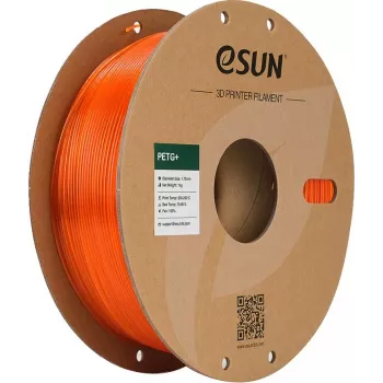 eSUN PETG+ filament 1,75 mm átlátszó narancssárga 1 kg papírtekercs