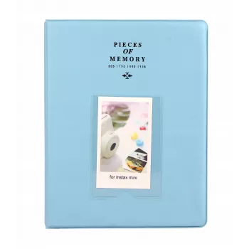 LOVEINSTANT nagy fotóalbum 128 fényképhez Instax Mini 7 8 9 11-hez, világoskék