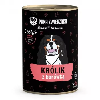 Paka Zwierzaka Seventh Heaven teljes értékű eledel felnőtt nyulaknak nyúllal és áfonyával, 400g