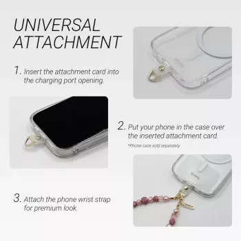 Crong telefontartó lanyard - arany masni