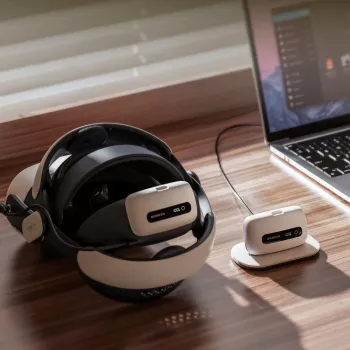 BOBOVR BM60-2 Dual 6500mAh akkumulátorcsomag töltőállomással M3 Pro+ és M3 fejpántokhoz - fehér