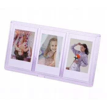 LOVEINSTANT álló hármas fotókeret Instax Mini és Zink 2x3 inch nyomatokhoz – lila