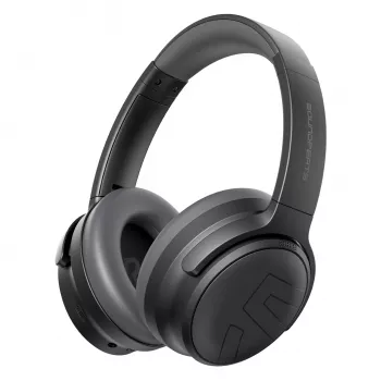 Soundpeats Space Pro vezeték nélküli fejhallgató hibrid ANC-vel, LDAC, 61h akkumulátor - fekete