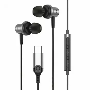 Beline SK193 USB-C In-Ear Headphones with Microphone, Black