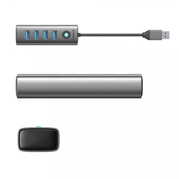ORICO PDD4U-U3 4 portos USB 3.0 hub - szürke