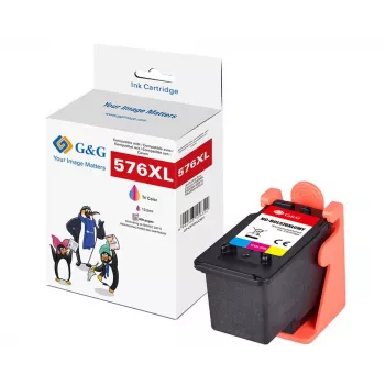 G&G patron Canon CL-576XL XXL töltet: 13,5ml színes/400 oldal