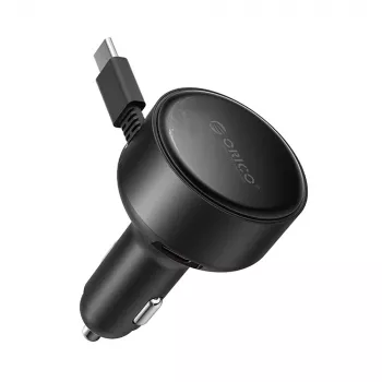 ORICO FC-60-2C 60W feltekerhető USB-C autós töltő - fekete