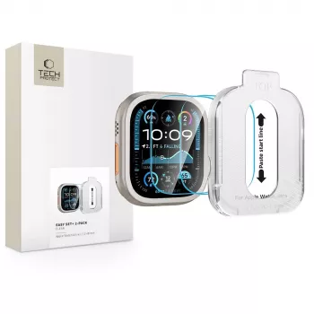 Tech-Protect Easy Set+ kijelzővédő Apple Watch Ultra 1/2/3 (49 mm), 2 darabos csomag