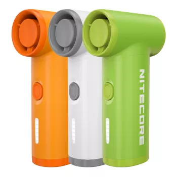 Nitecore NEF Nano hordozható ventilátor fehér - USB-C újratölthető, 3 sebességfokozat, 2500 mAh akkumulátor