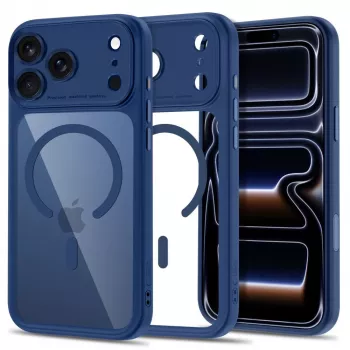 TECH-PROTECT MagPeak MagSafe átlátszó tok iPhone 17 Pro Max / 18 Pro Max készülékhez – mélykék