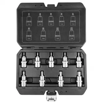 NEO TOOLS Torx bitek dugókulcsra 55 mm, 9 részes készlet