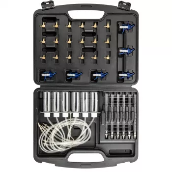 NEO TOOLS TOP-11-263 Common Rail befecskendező szivárgásvizsgáló készlet dízelmotorokhoz, 6 hengeres diagnosztikai készlet adapterekkel és táskával