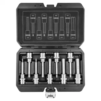 NEO TOOLS hatszögletű bitek dugókulcson 100 mm, 9 részes készlet