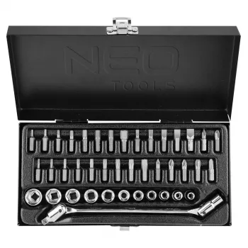 NEO TOOLS 1/4 inch dugókulcskészlet, 41 db