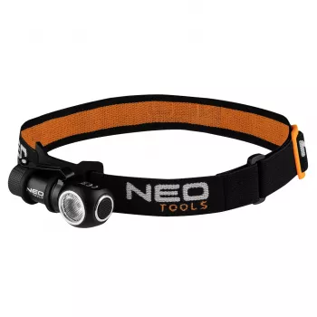 NEO TOOLS újratölthető fejlámpa 600 lm USB mágneses töltés CREE XPG3 LED