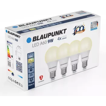 Blaupunkt LED izzó E27 A60 9W, 900 lm, 2700 K, 4 darab (BLAUPUNKT-E27-9W-WW-4)