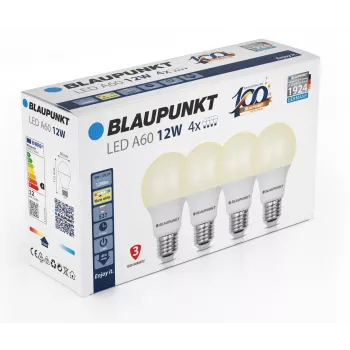 Blaupunkt LED izzó E27 A60 12W, 1200 lm, 2700 K, 4 darab (BLAUPUNKT-E27-12W-WW-4)