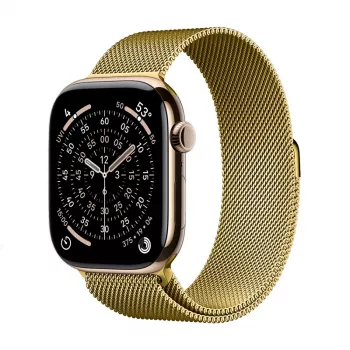 Crong Milano Steel nemesacél szíj Apple Watch 38/40/41/42 mm arany
