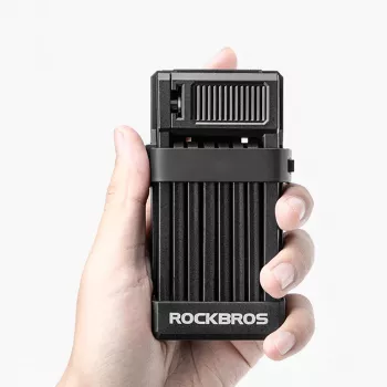 ROCKBROS LKXR2010 kulcsos összecsukható kerékpárzár, fekete