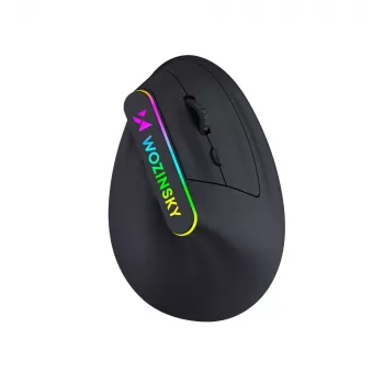 WOZINSKY WMG-1164 vezeték nélküli függőleges ergonomikus gaming egér 3600 DPI RGB fekete