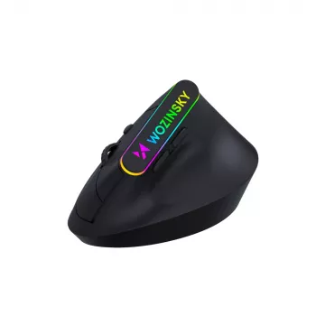 WOZINSKY WMG-1164 vezeték nélküli függőleges ergonomikus gaming egér 3600 DPI RGB fekete