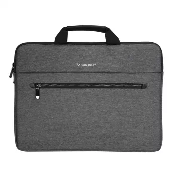 Wozinsky WTL-15 15,6 inch laptoptáska fogantyúval és fém cipzárral - szürke