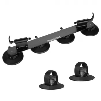 ROCKBROS XP1002 tapadókorongos tetőcsomagtartó 2 kerékpárhoz - fekete
