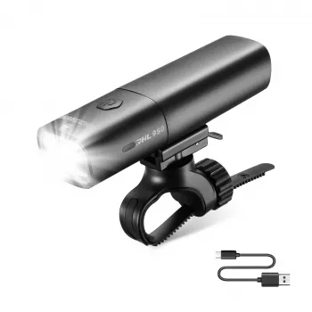 ROCKBROS RHL950 első kerékpárlámpa 950 lm kivehető akkumulátorral USB-C - fekete