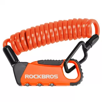 ROCKBROS RBK6N kombinációs kerékpárzár, narancssárga
