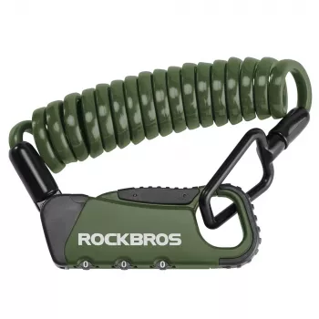 ROCKBROS RBK6N 4 jegyű kombinációs kábeles kerékpárzár - fekete, 120cm x 12mm