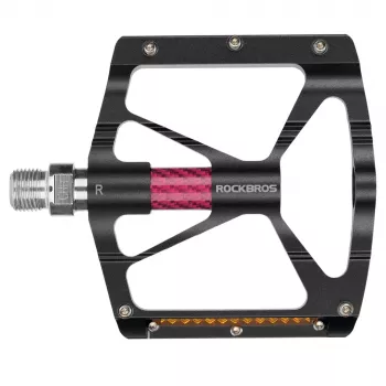 ROCKBROS K307PT alumínium platformpedál fényvisszaverőkkel - fekete