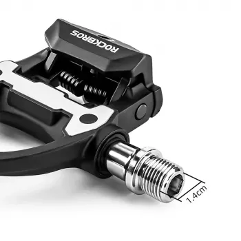 Rockbros P602 SPD-SL kompatibilis kattanós pedál országúti kerékpárokhoz - fekete
