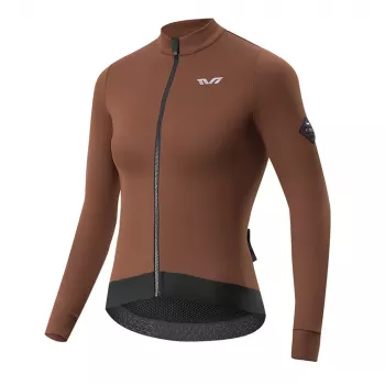 ROCKBROS női termikus kerékpáros mez YDWT006 barna S méret
